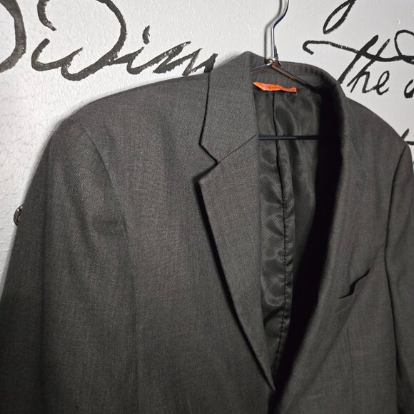 Sergio Martini Superior 150s Charcoal Gray Two Button Front Suit Jacket, 42R - Picture 3 of 9